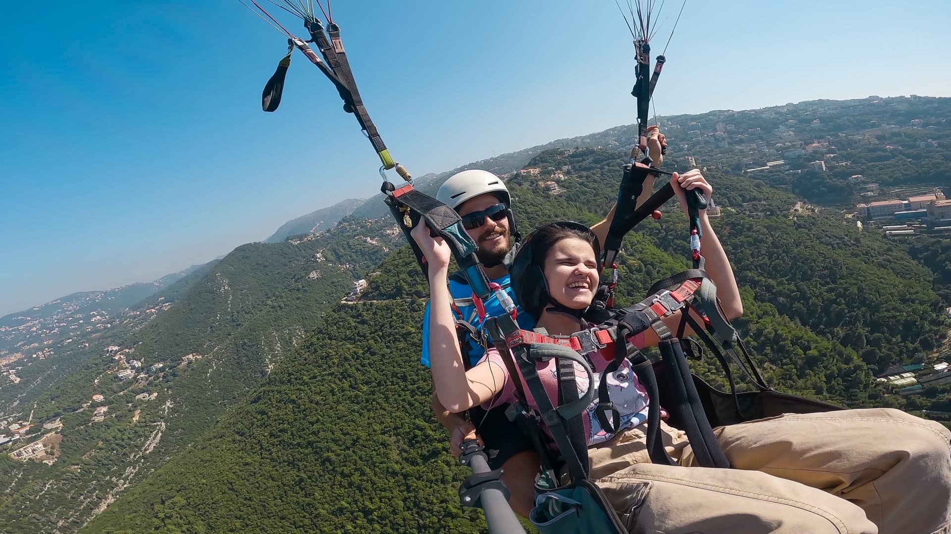 Paraglider in flight